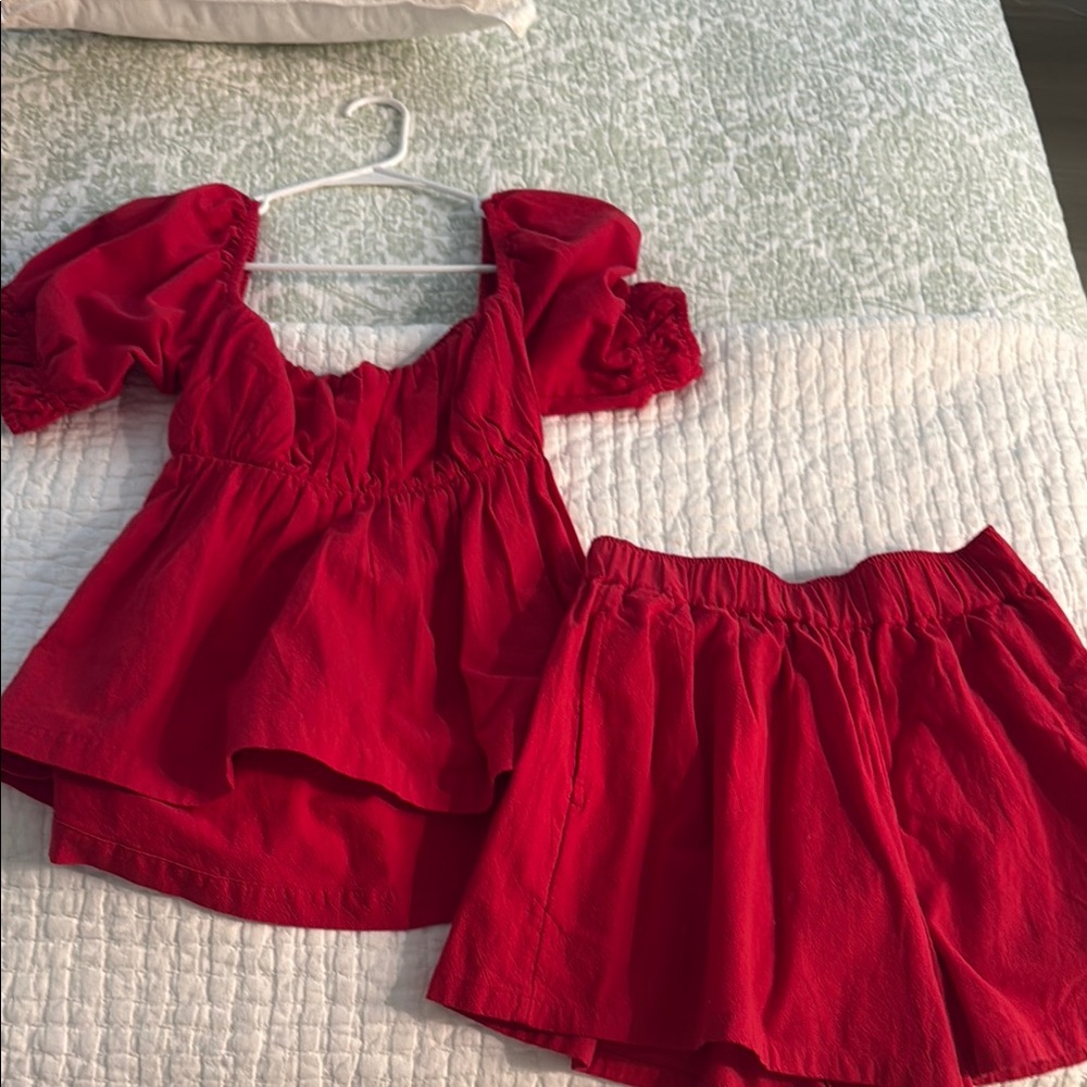 Free People Red Women's Set